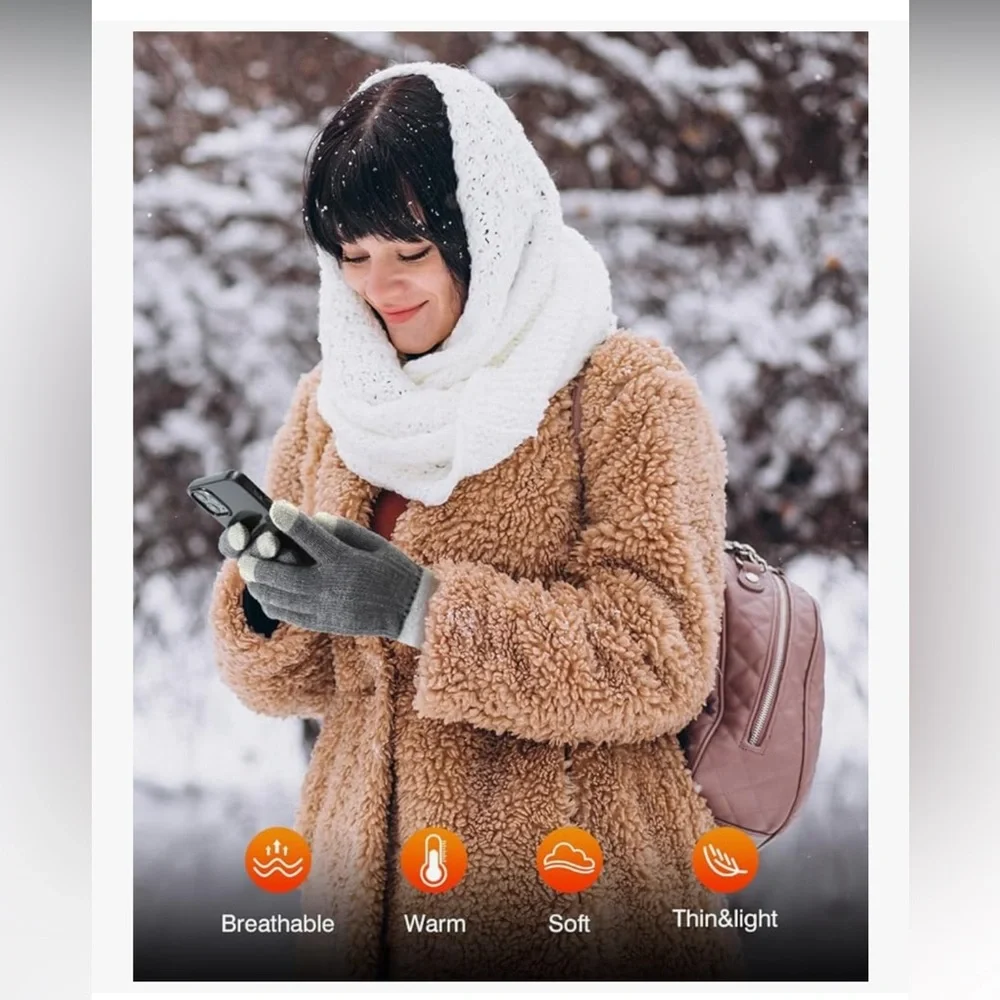 🆕 4 Pairs Winter Gloves for Women Cold Weather, Touchscreen Texting Gloves